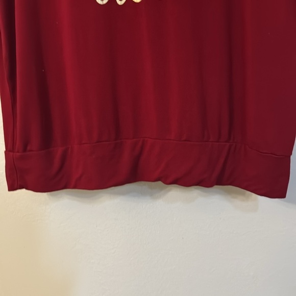 South Maine Red "Love Came Down" 3/4 Sleeve Top โ Size Medium - Picture 3 of 5